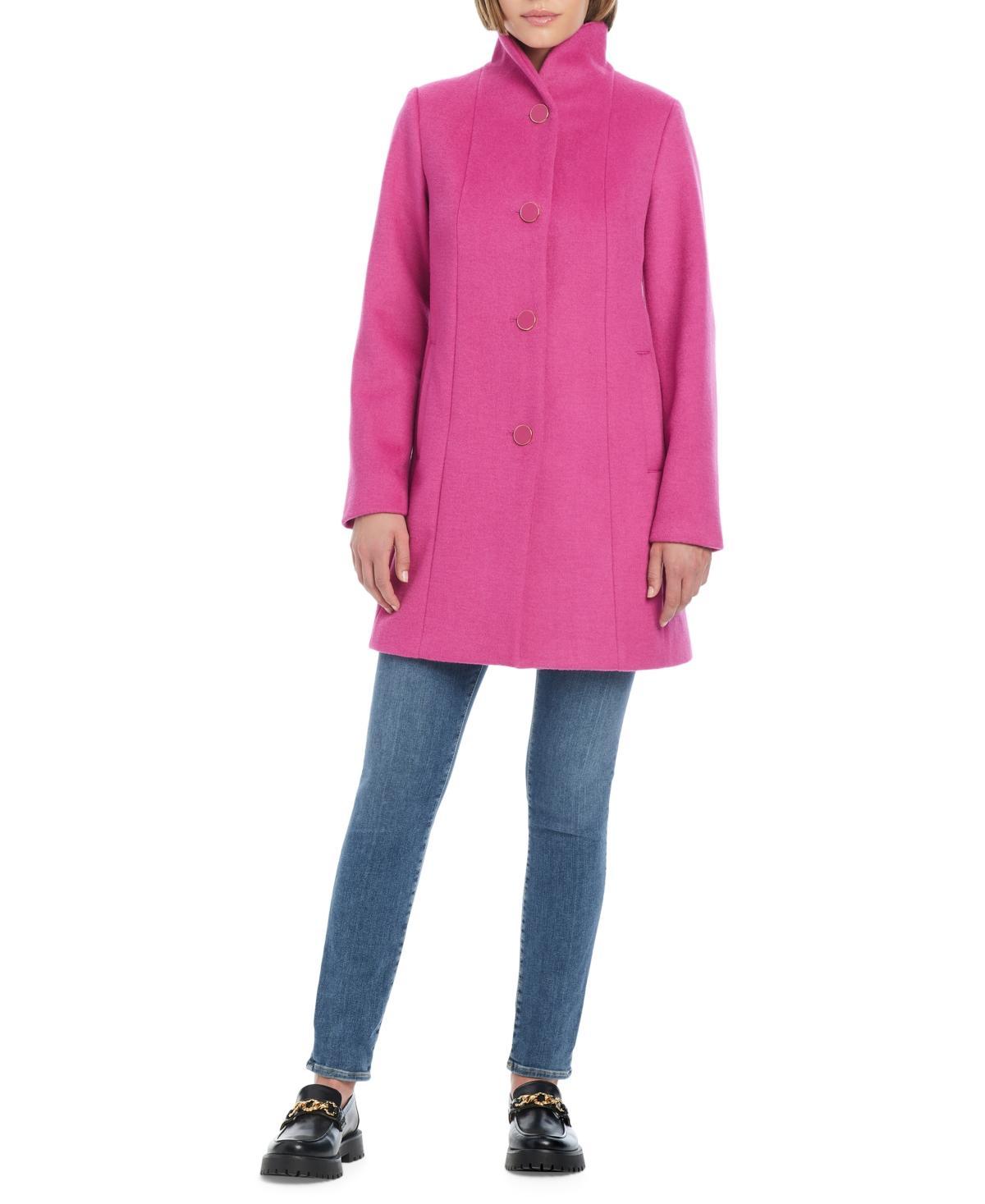 Kate Spade New York Womens Single-Breasted Stand-Collar Coat Product Image