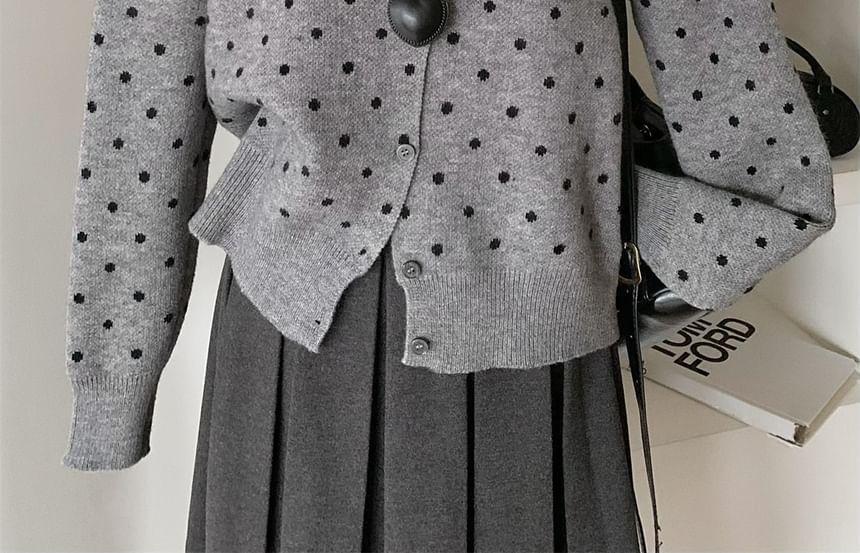 Dotted Button-Up Cardigan Product Image