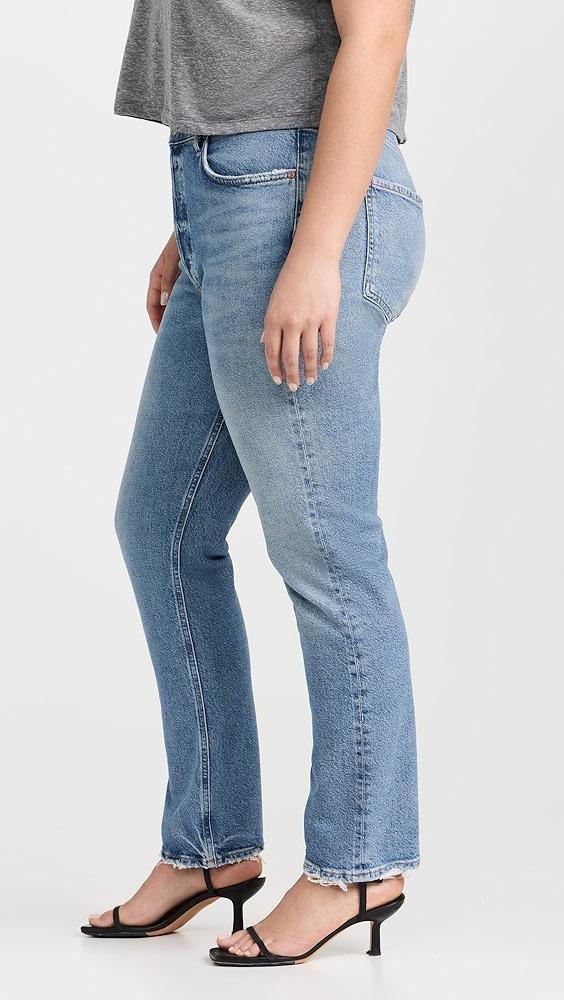 AGOLDE Riley Long High Rise Straight Jeans | Shopbop Product Image