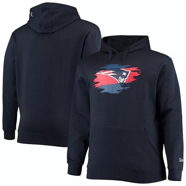 Mens New Era New England Patriots Big & Tall Primary Logo Pullover Hoodie Blue Product Image