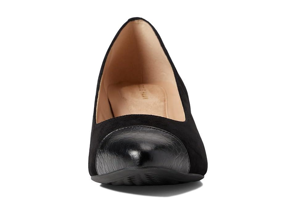 Cole Haan The Go-To Pump 45 mm Suede/Black Croc) Women's Shoes Product Image