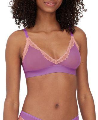 Womens Passion Mesh Unlined Underwire Bra - Purple Product Image