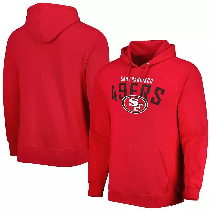 Mens 47 Scarlet San Francisco 49ers Outrush Headline Team Pullover Hoodie Product Image