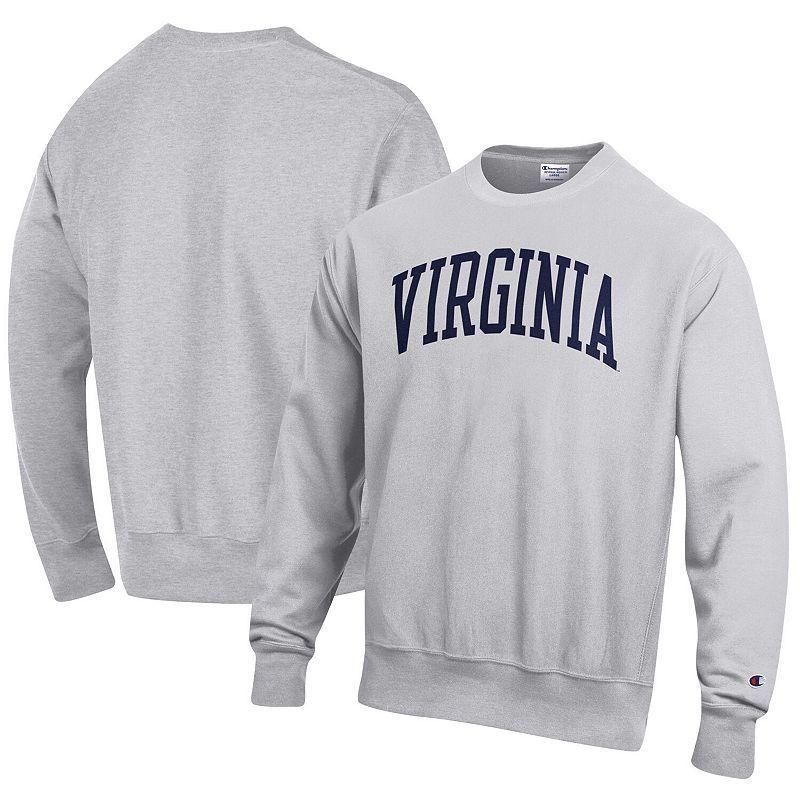 Mens Champion Heathered Gray Virginia Cavaliers Arch Reverse Weave Pullover Sweatshirt Product Image