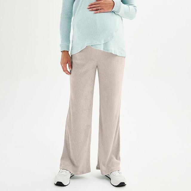 Maternity Sonoma Goods For Life Over-The-Belly Wide Leg Pants, Womens Product Image