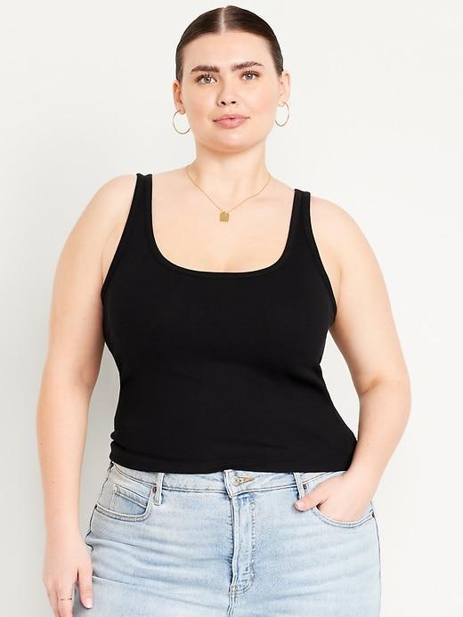 Ribbed Crop Tank Top Product Image