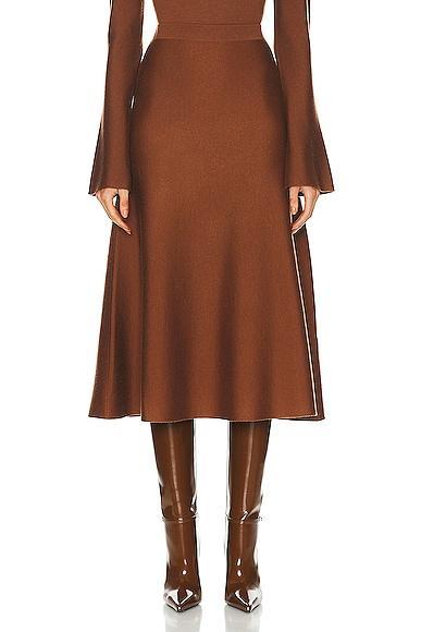 Gabriela Hearst Freddie Skirt Brown. (also in ). Product Image