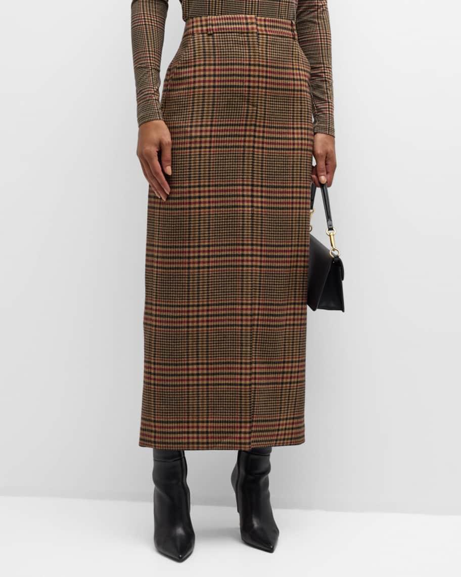 Maxine Plaid Maxi Skirt Product Image