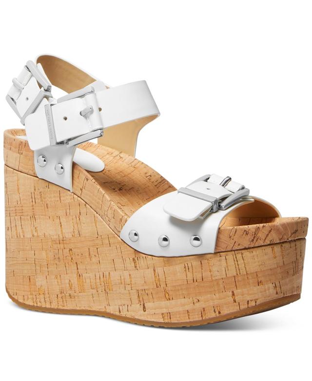 Michael Michael Kors Womens Colby Triple-Buckled Platform Sandals Product Image