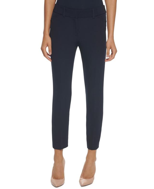 Tommy Hilfiger Womens Mid Rise Straight-Leg Flex Fit Pants Product Image