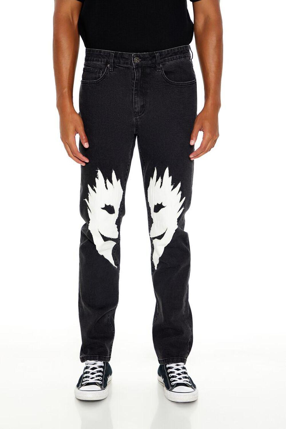 Split Face Slim-Fit Jeans | Forever 21 Product Image