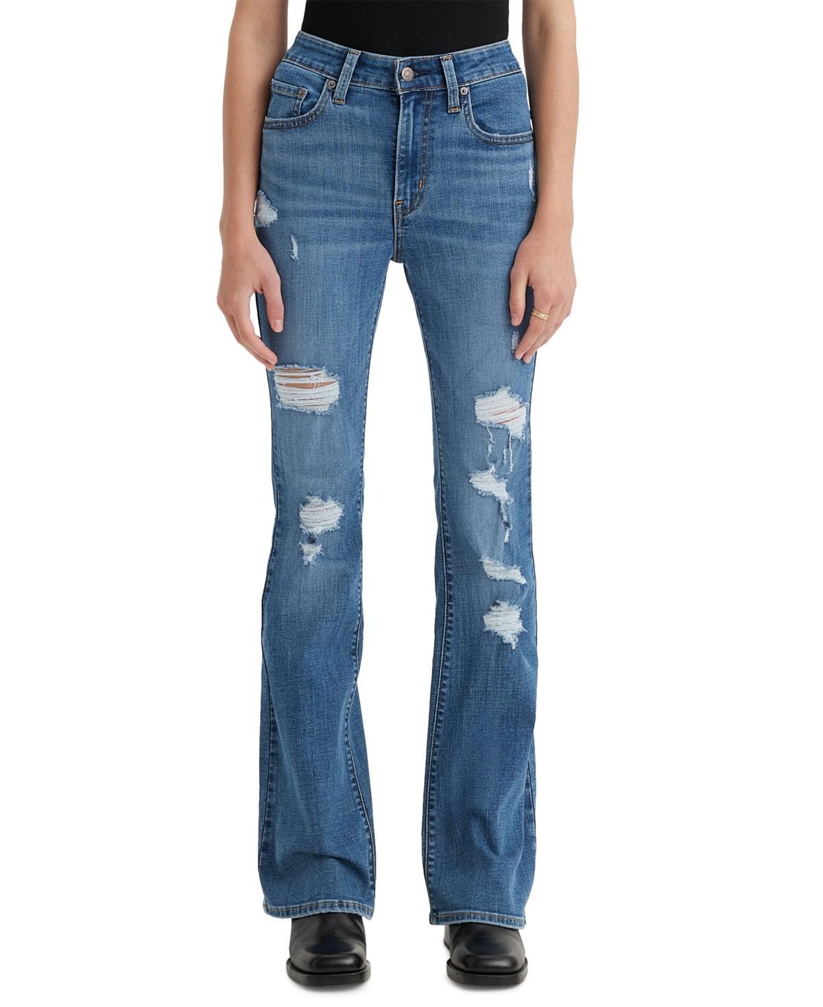 Levis Womens 726 High Rise Slim Fit Flare Jeans Product Image