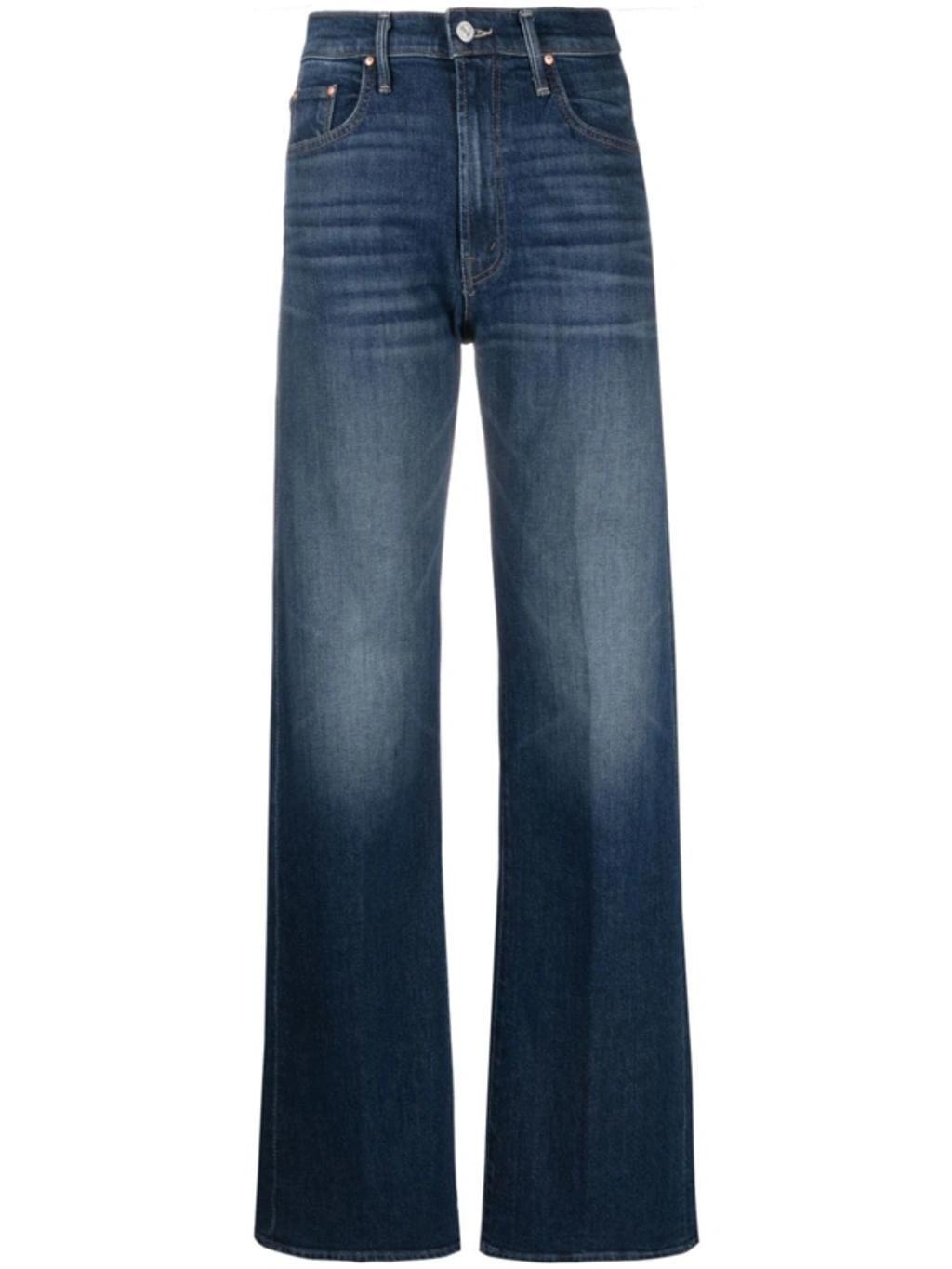 High-waist Wide-leg Jeans In Blue Product Image