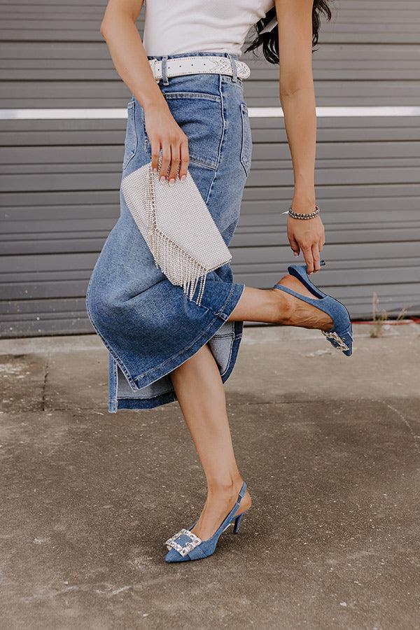 The Mirabelle Denim Heel Product Image