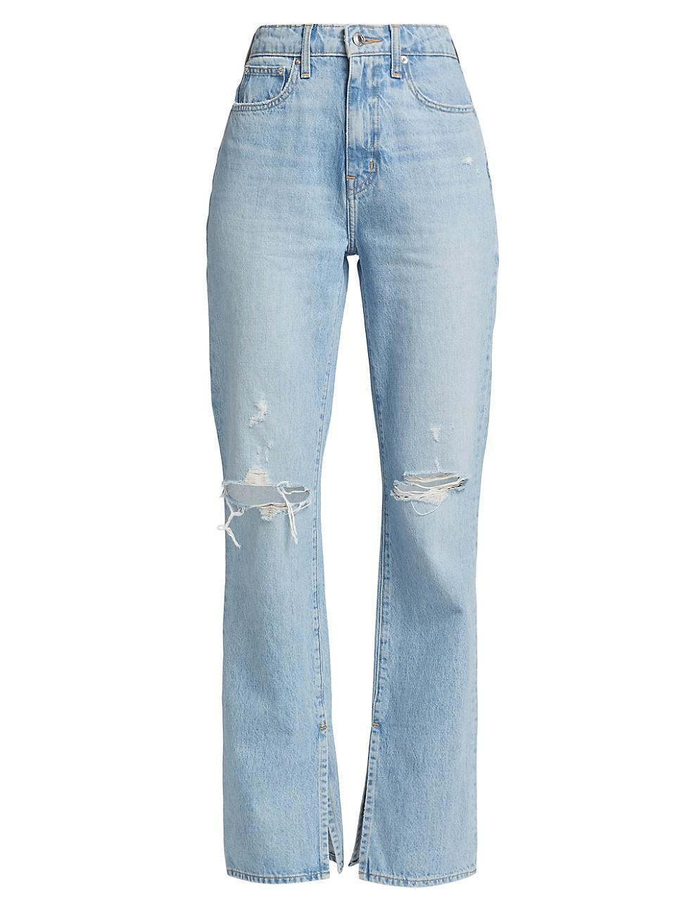 Womens Frankie Ultra High-Rise Straight-Leg Jeans Product Image