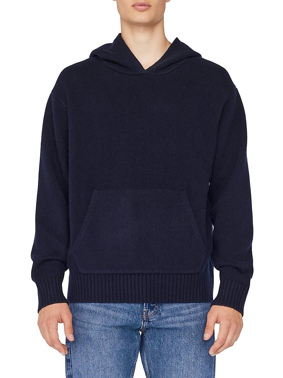 Mens Cashmere Knit Hoodie Product Image