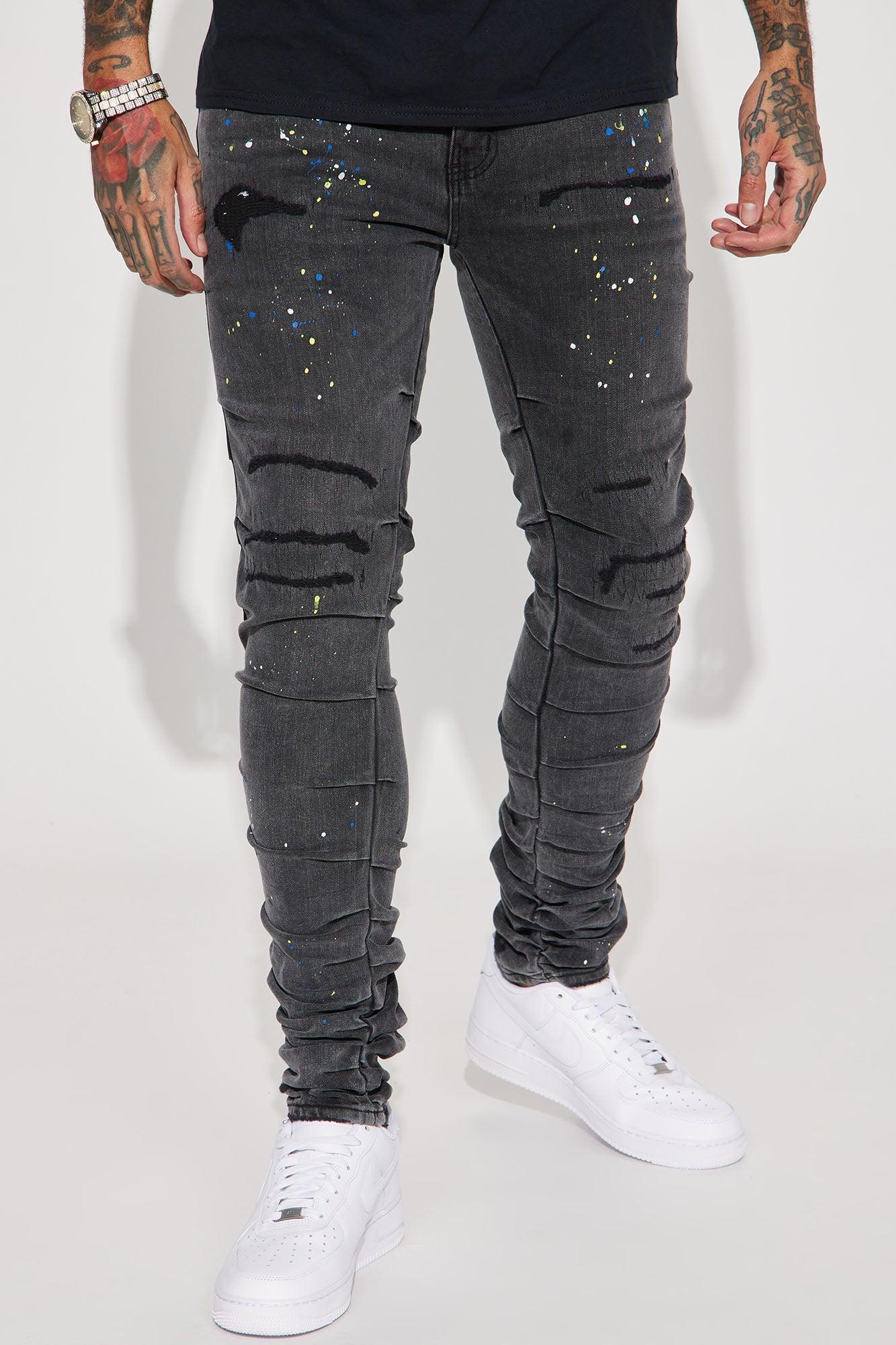 Stack On Stacked Skinny Jeans - Black Wash Product Image