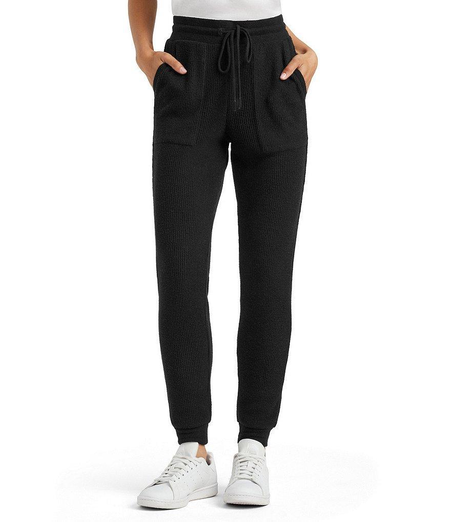 Splendid London Lounge Waffle Knit High Rise Tie Front Full Length Jogger Product Image