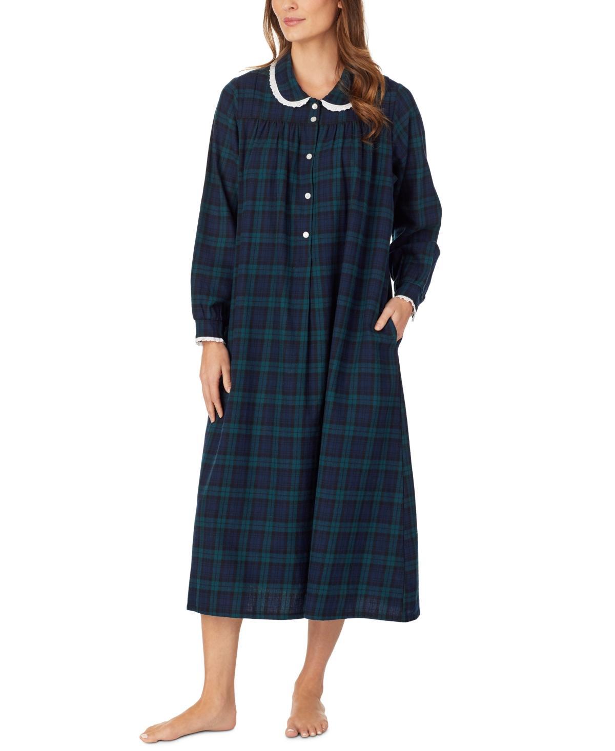 Lanz of Salzburg Cotton Lace-Trim Flannel Nightgown Product Image