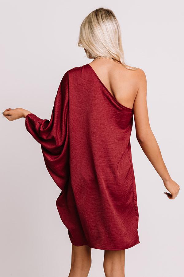 Secret Meeting Shift Dress In Wine Product Image