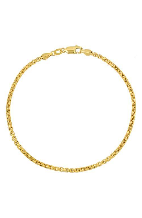 Bony Levy Mens 14K Gold Box Chain Bracelet Product Image