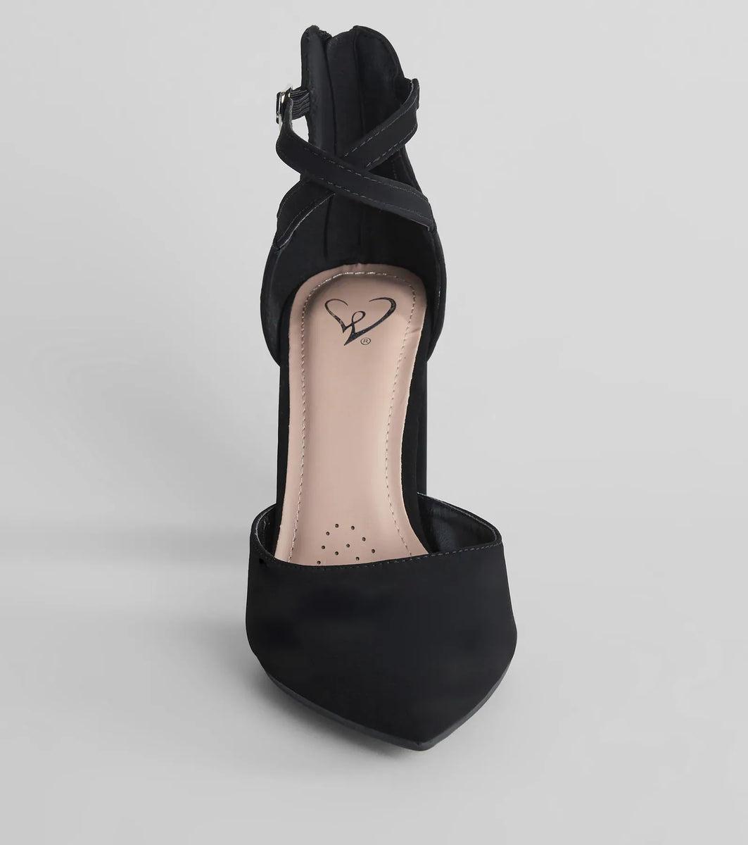 Step Out Pointed Toe Block Heel Pumps product image