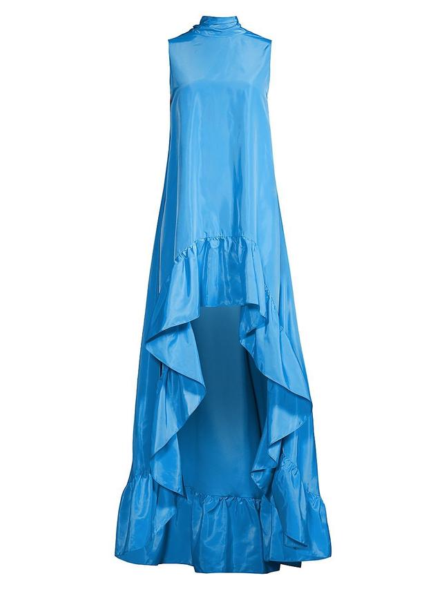 Womens Taffeta Ruffle High-Low Gown Product Image