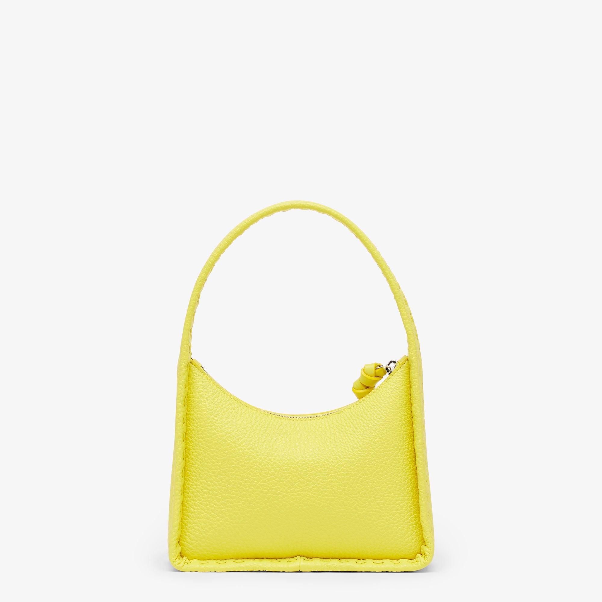 Mini FendessenceSmall acid yellow Selleria bag with 264 hand-sewn topstitches Product Image