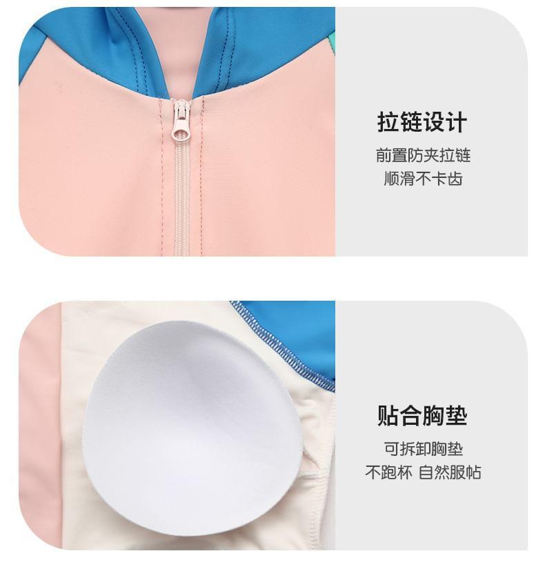 Set: Long-Sleeve Rashguard + Two Tone Bottom Product Image