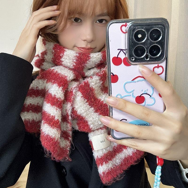 Striped Knit Scarf Product Image