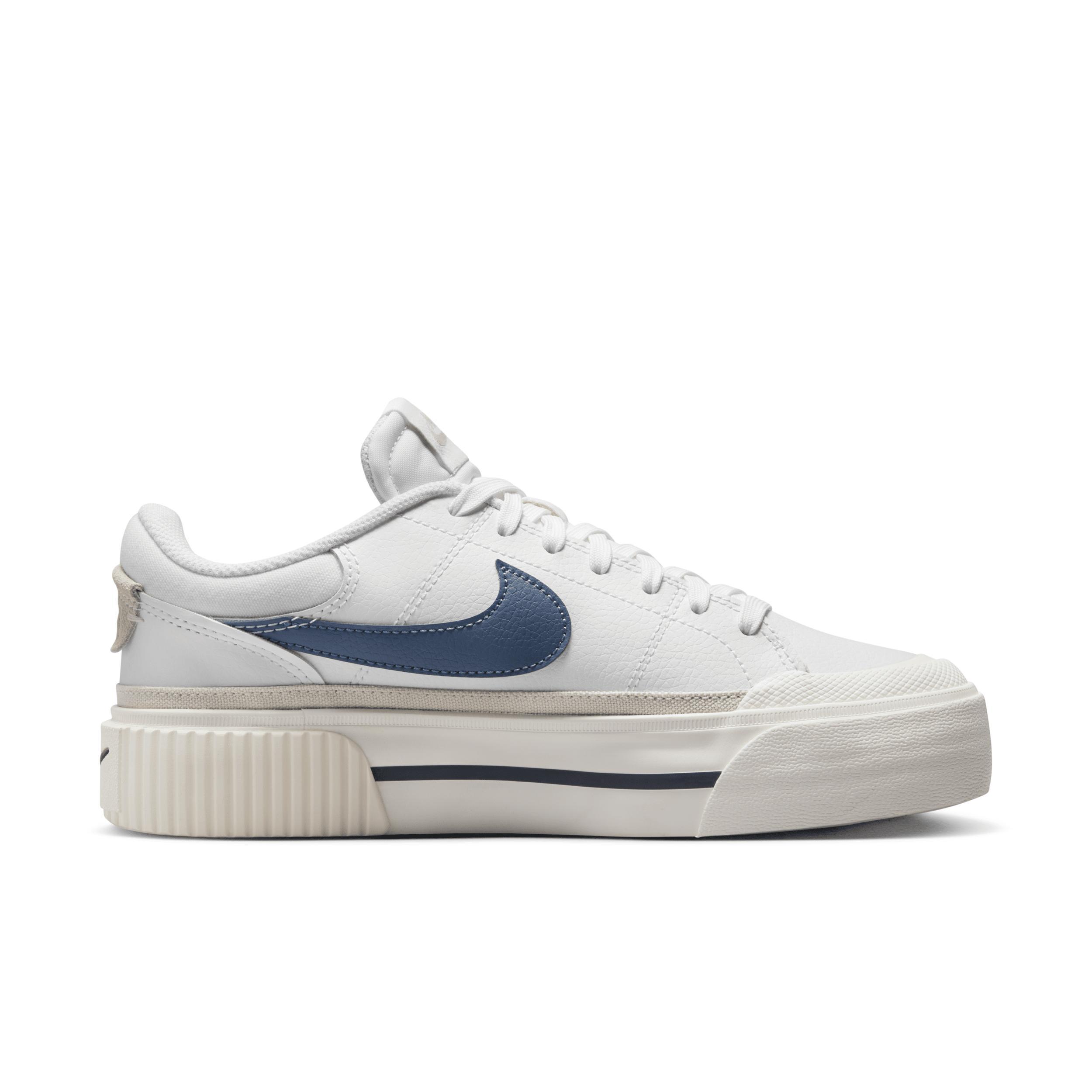 Nike Womens Court Legacy Lift Platform Casual Sneakers from Finish Line - White Product Image