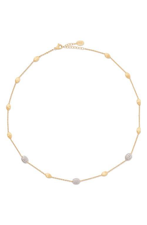 Womens Siviglia 18K Yellow Gold & 0.6TCW Diamond Small Bead Station Necklace Product Image