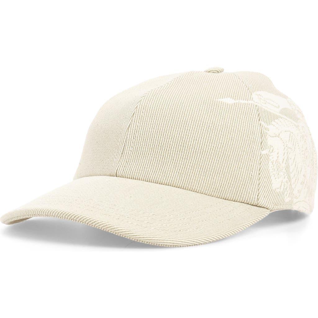 BURBERRY Ekd Jacquard Twill Adjustable Baseball Cap In Hunter Product Image