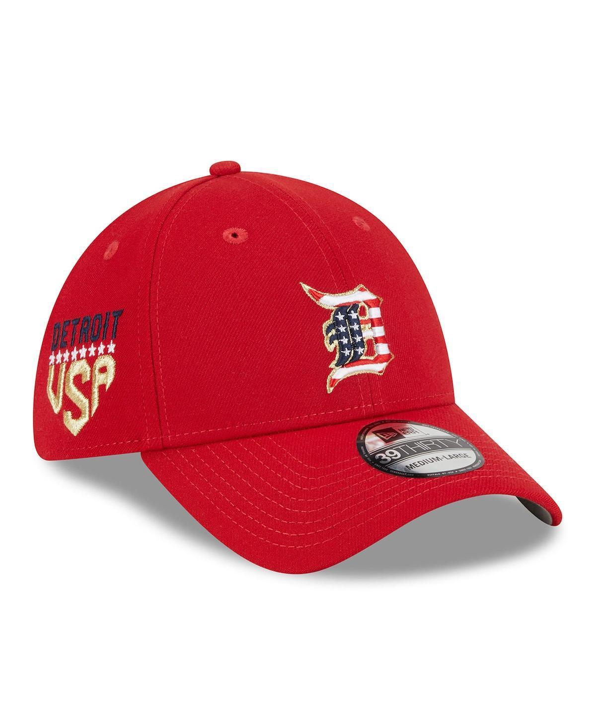 Mens New Era Red Detroit Tigers 2023 Fourth of July 39THIRTY Flex Fit Hat Product Image