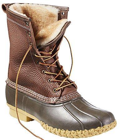 L.L.Bean Mens 10 Bean Shearling-Lined Insulated Cold Weather Boots Product Image