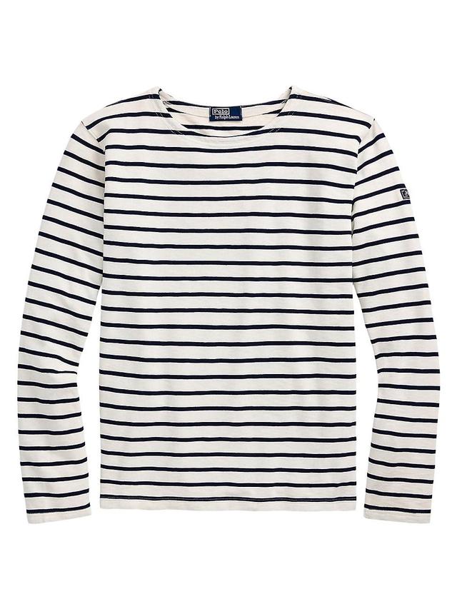 Mens Striped Slub Jersey Long-Sleeve T-Shirt Product Image