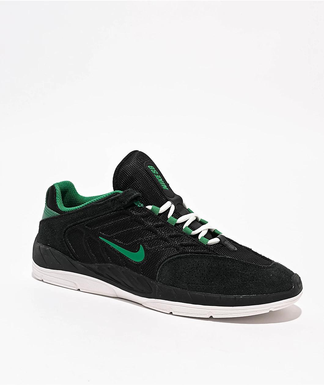 Nike SB Vertebrae Black, Malachite, & Summit White Skate Shoes Product Image