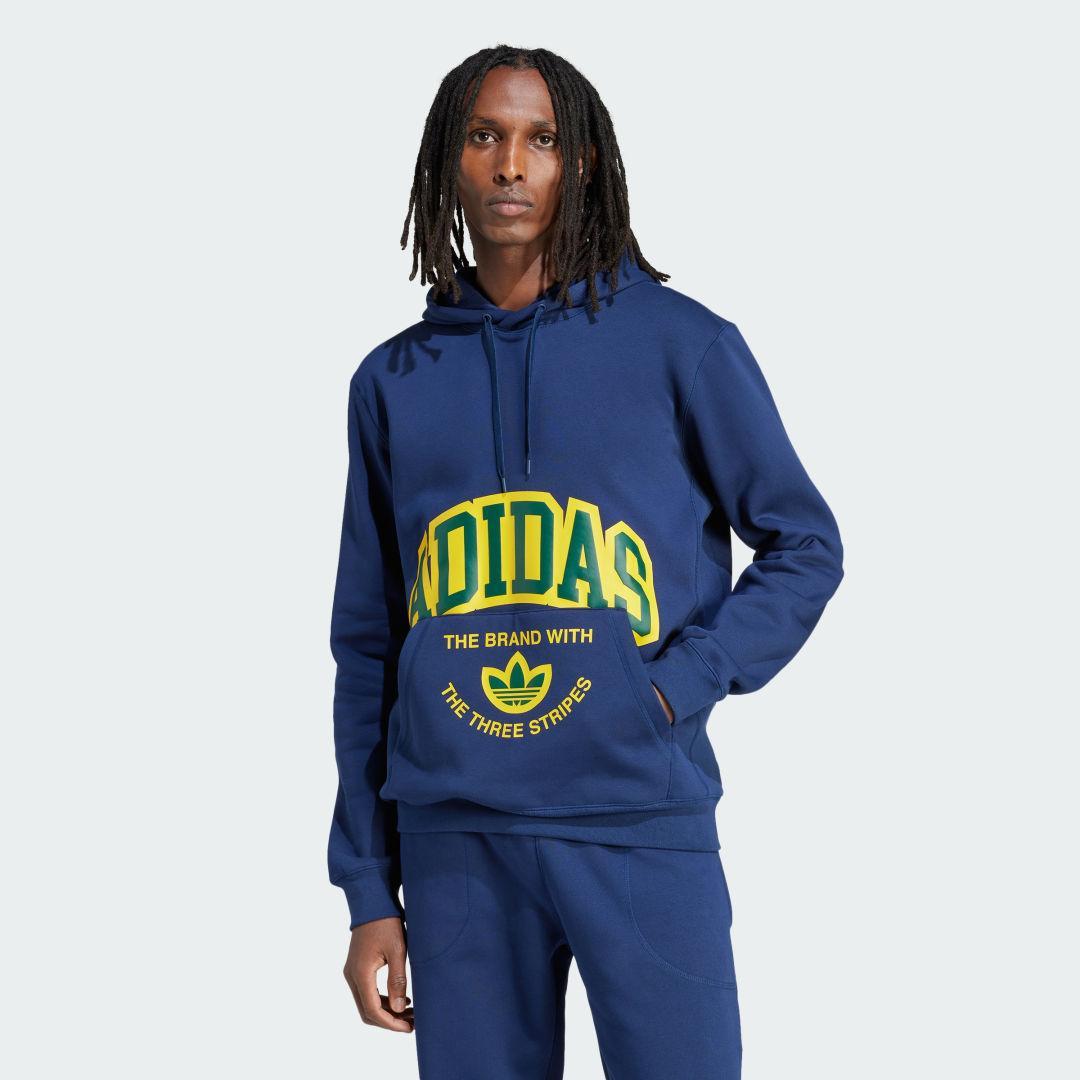 adidas VRCT Hoodie Night Indigo XS Mens Product Image