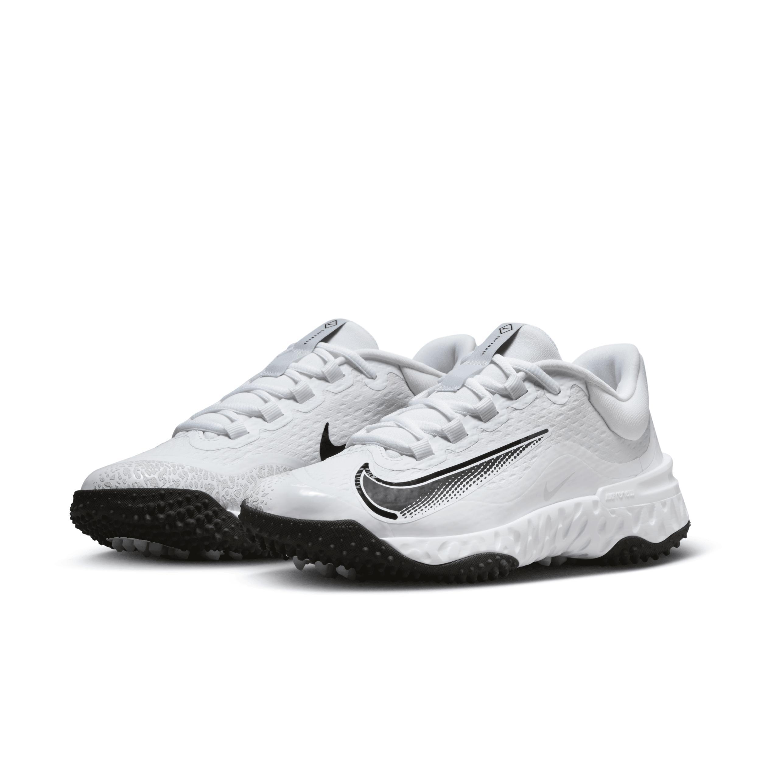 Nike Womens Nike Alpha Huarache Elite 4 TF - Womens Baseball Shoes White/Black/Photon Dust Product Image