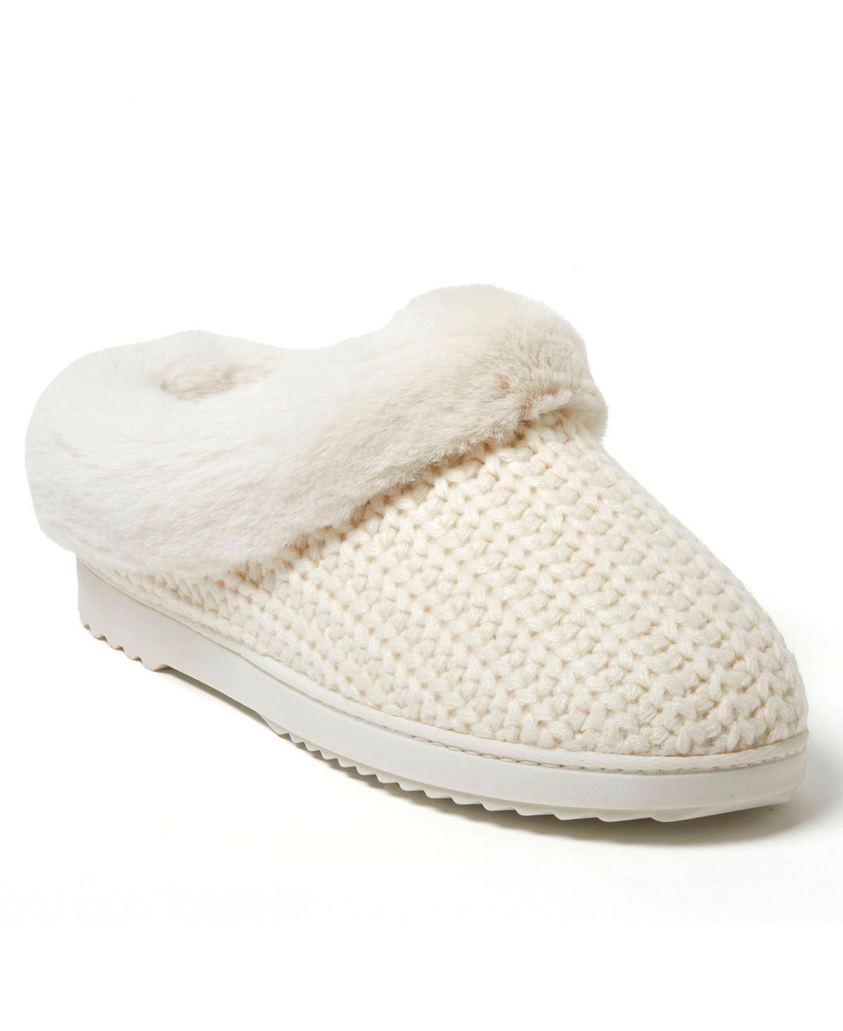 Dearfoams Hannah Festive Knit Womens Clog Slippers Product Image