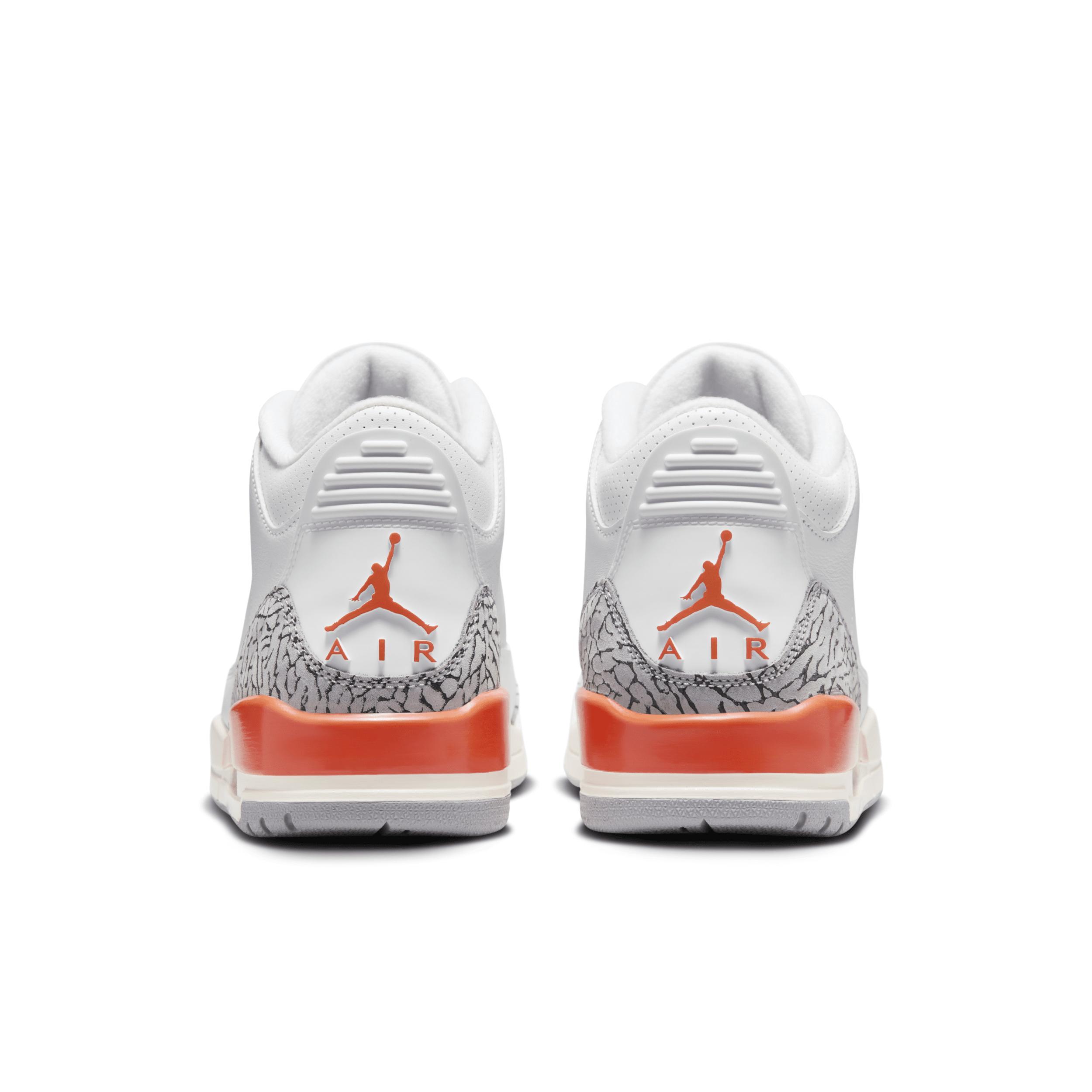 Jordan Womens Jordan Retro 3 - Womens Shoes White/Cosmic Clay Product Image