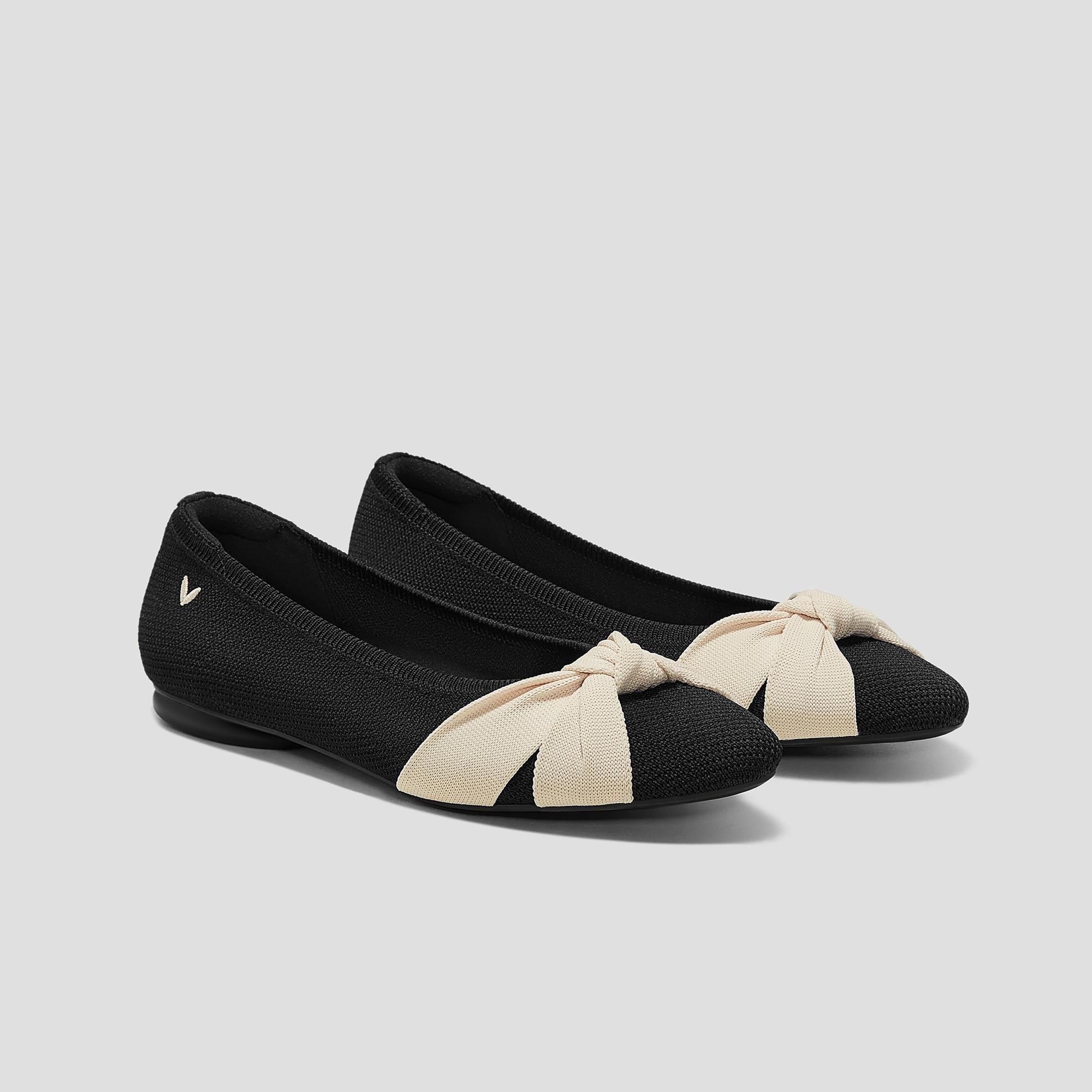 Almond-Toe Knotted Flats (Bibi) Product Image