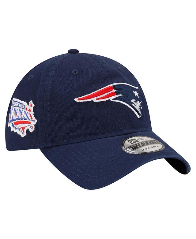 Mens New Era New England Patriots Distinct 9TWENTY Adjustable Hat, Blue Product Image