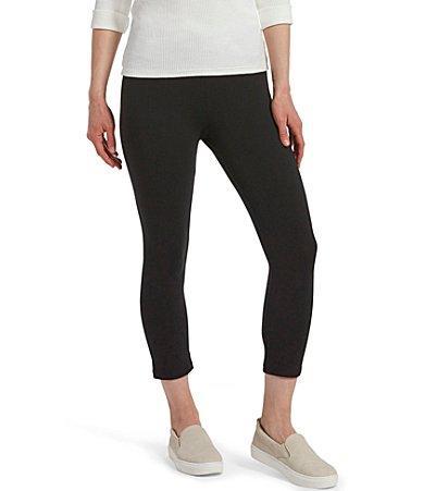 HUE Ultra Cotton Wide Waistband Crop Leggings Product Image