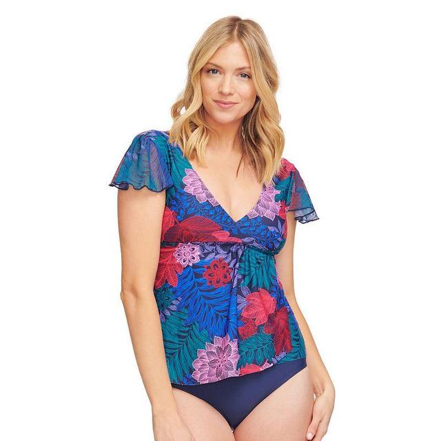 Womens Mazu Swim Flounce Sleeve Tankini Top Product Image