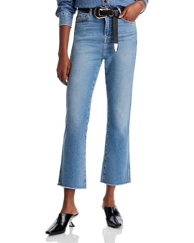 7 For All Mankind Luxe Vintage High Rise Cropped Kick Flare Jeans in Be My Baby Product Image