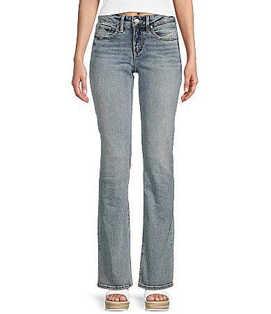 Silver Jeans Co. Suki Mid-Rise Slim Bootcut Jeans L93616EAE333 (Indigo) Women's Jeans Product Image