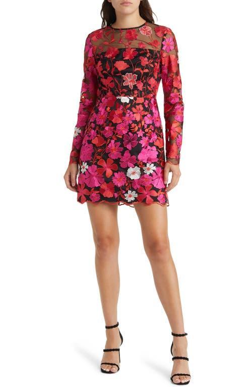 Womens Scottie Floral Mesh Mini Dress Product Image