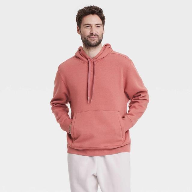 Mens Cotton Fleece Hooded Sweatshirt - All In Motion Reassuring Red XL Product Image