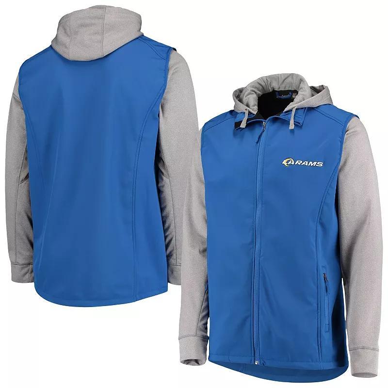 Mens Dunbrooke Royal/Gray Los Angeles Rams Big & Tall Alpha Full-Zip Hoodie Jacket Product Image